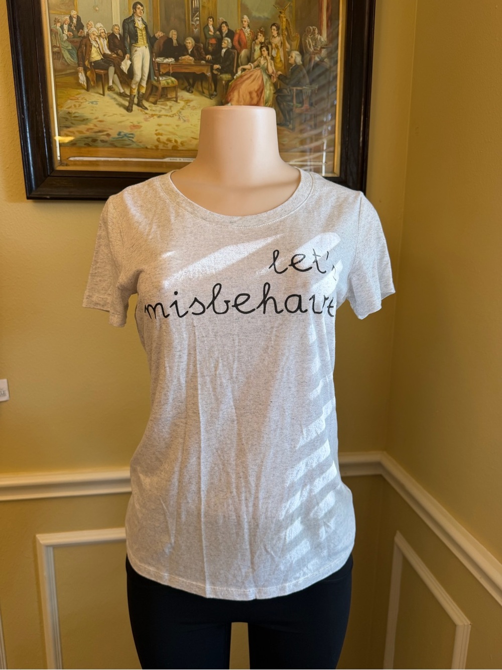Let Misbehave Graphic Tee - Light Heather Gray